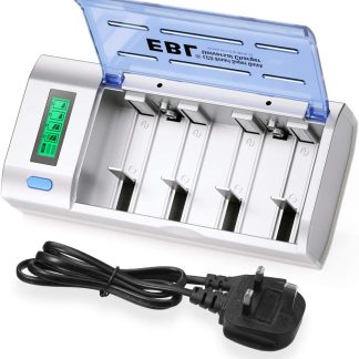 1x EBL Universal LCD Display Battery Charger with Discharge Function for AA, AAA, C, D Ni-MH Ni-CD Rechargeable Batteries(906)