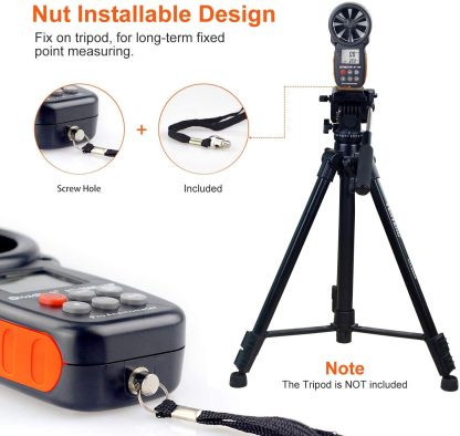 TMETER BT-100 Anemometer Handheld, Anemomters, Wind Speed Meter for Measuring Wind Speed - Image 6