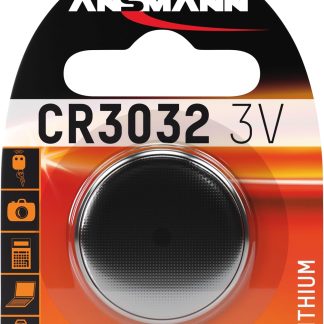 1x ANSMANN CR3032 Coin Battery [Pack of 1] Lithium 3V Button Cell Ideal For Car Starters, Garage Door Openers, Computer Memory Back, Watches, Pagers and, Calculators