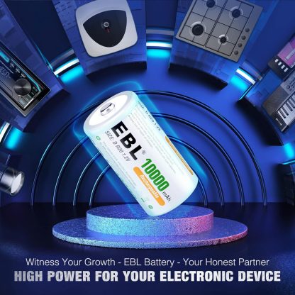 4x EBL10000mAh D Size Rechargeable Batteries High Capacity Ni-MH D Batteries Visit the EBL Store - Image 3