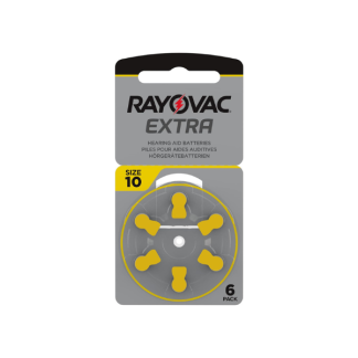 1x Rayovac Extra Advanced Zinc Air Hearing Aid Battery, Pack of 1, with 6 Batteries, Suitable for Hearing Aids Hearing Aids Sound Amplifier, Yellow