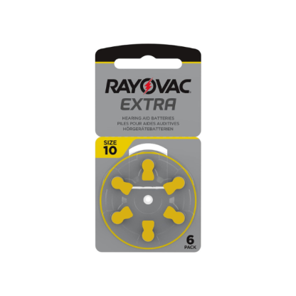 1x Rayovac Extra Advanced Zinc Air Hearing Aid Battery, Pack of 1, with 6 Batteries, Suitable for Hearing Aids Hearing Aids Sound Amplifier, Yellow