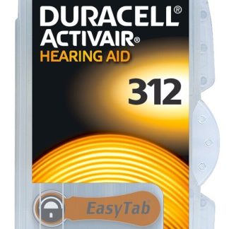 1x Duracell Activair Mercury Free Size 312 Hearing Aid Batteries x6 Cells