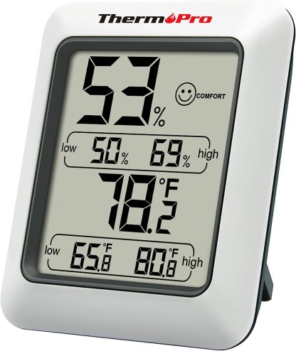 1x ThermoPro TP50 Digital Hygrometer Indoor Thermometer Humidity Monitor with Temperature Humidity Gauge
