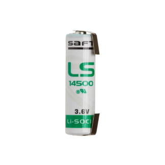 1x SAFT LS14500 U SOLDERING TAG AA LITHIUM BATTERY 3.6V 2600mAh LI-SOCI2 FRANCE
