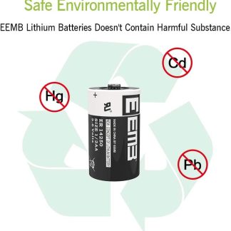 1PC EEMB ER14250 LS14250 1/2AA 3.6V 1200mAh Lithium Battery half aa batteries Li-SOCL₂ Non-Rechargeable Battery for Dogwatch Dog Collar and Some of Movement Monitor/Home Security/Alarm System