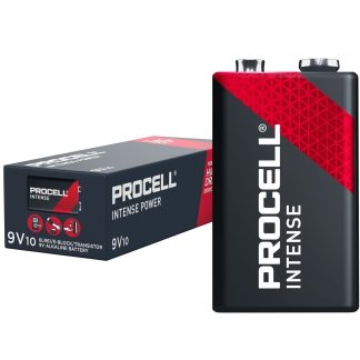 1X Duracell 9V PROCELL INTENSE POWER Alkaline Batteries Smoke Alarm LR22 MN1604