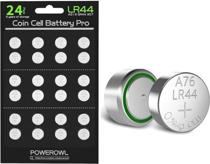 1x POWEROWL LR44 Batteries 1 Count, High Capacity AG13 357 303 SR44 L1154F A76 Premium Alkaline Battery 1.5V Button Coin Cell Batteries