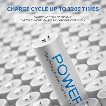 1x POWEROWL AAA Rechargeable Batteries High Capacity, Low Self Discharge HR03 Battery 1000mAh 1.2V NiMH, - Image 4