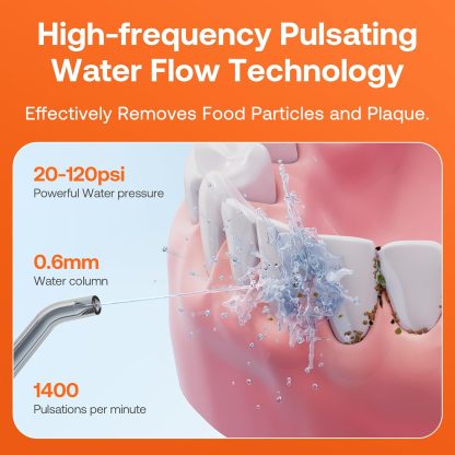 1x Bitvae C5 Water Dental Flosser for Teeth, Cordless Water Teeth Cleaner Picks, 3 Modes 5 Intensities, IPX7 Waterproof Water Flosser, 5 Tips Rechargeable... - Image 4