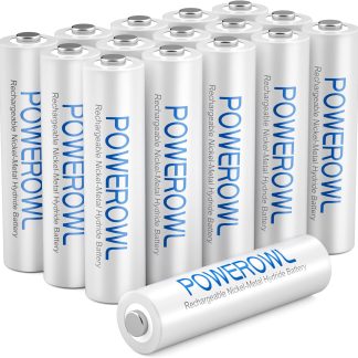 1x POWEROWL AAA Rechargeable Batteries High Capacity, Low Self Discharge HR03 Battery 1000mAh 1.2V NiMH,