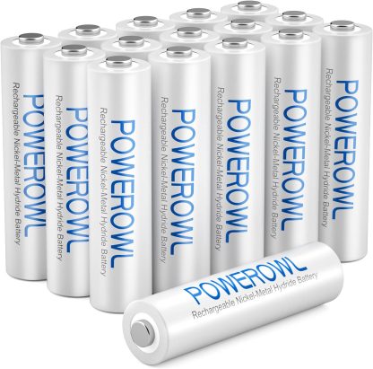 1x POWEROWL AAA Rechargeable Batteries High Capacity, Low Self Discharge HR03 Battery 1000mAh 1.2V NiMH,