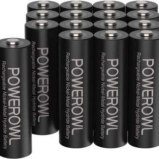 1x POWEROWL AA Rechargeable Batteries, 2800mAh High Capacity Batteries 1.2V NiMH Low Self Discharge,